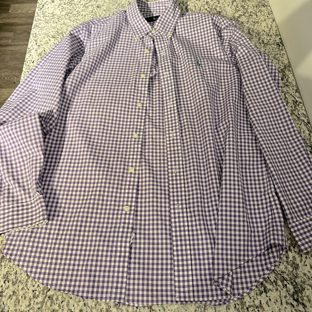 Polo Men’s Purple Dress Shirt Medium